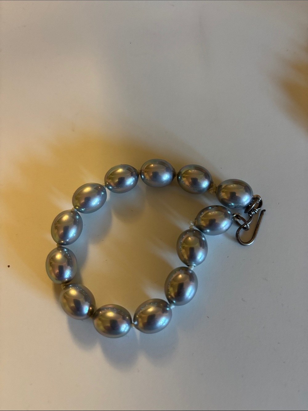 Classic Silver Pearl Bead Bracelet - Women's Jewelry